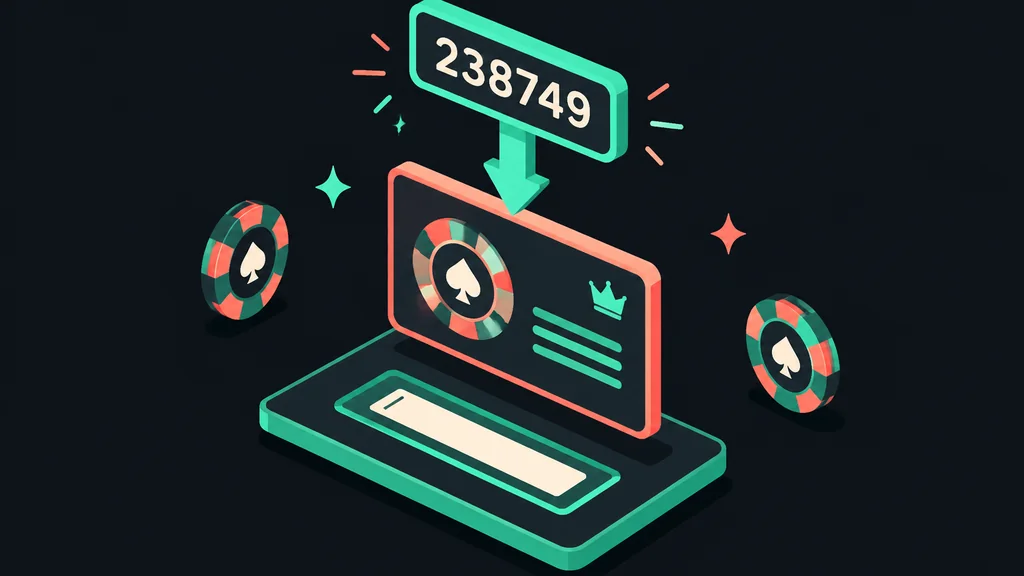 Promo code icon above a registration form slot